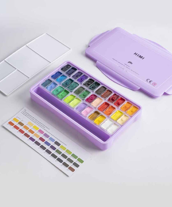 Gouache Himi 36 colores | 12 ml | Estuche Lila (sin pinceles)
