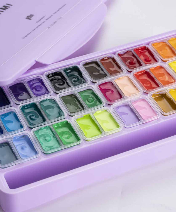 Gouache Himi 36 colores | 12 ml | Estuche Lila (sin pinceles)