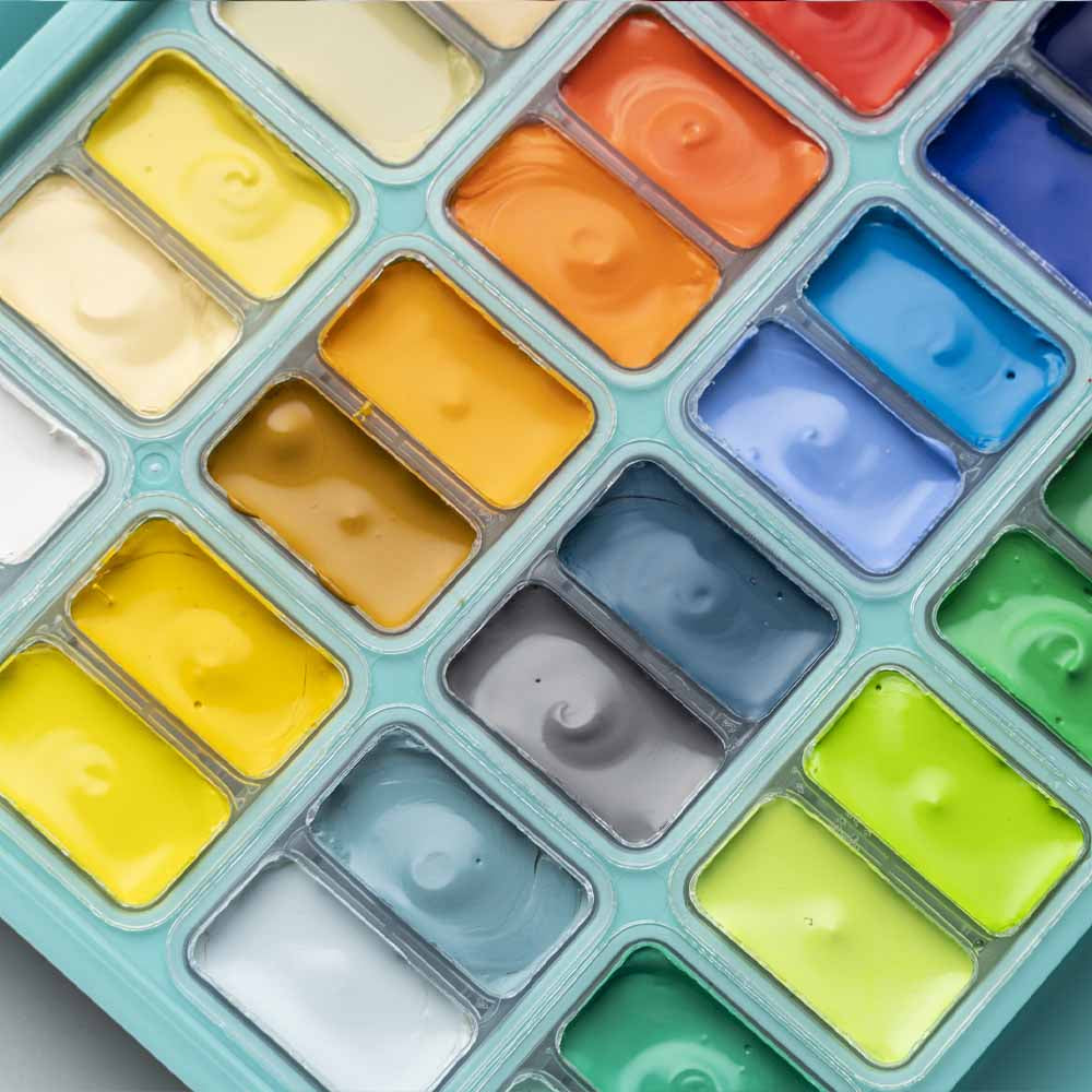 Gouache Himi 48 colores | 12 ml | Estuche Verde Agua (sin pinceles)