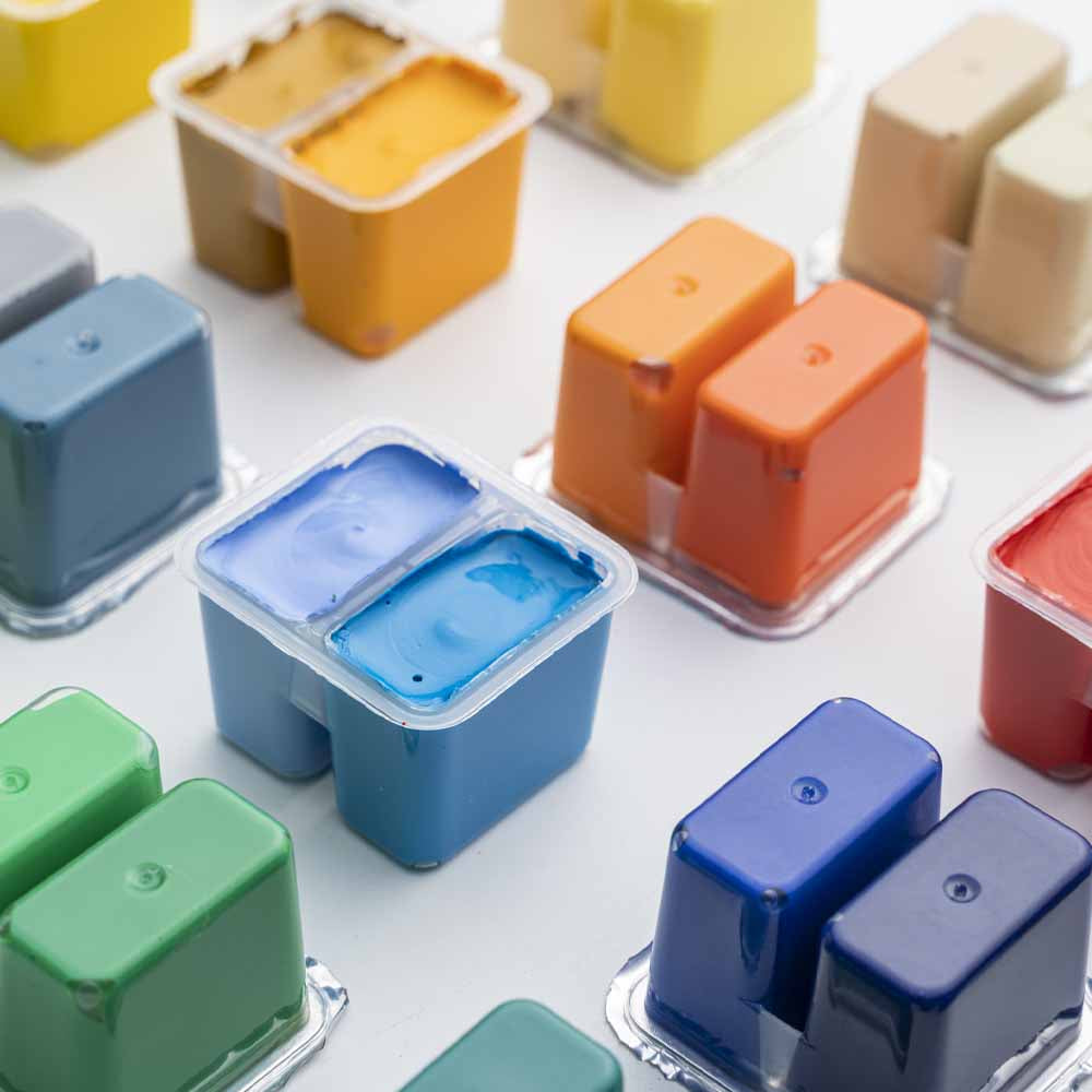 Gouache Himi 48 colores | 12 ml | Estuche Verde Agua (sin pinceles)