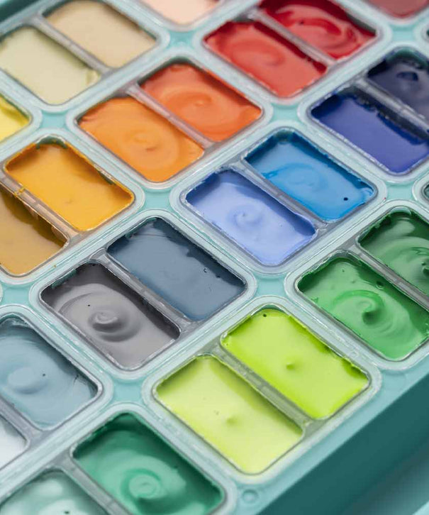 Gouache Himi 48 colores | 12 ml | Estuche Verde Agua (sin pinceles)