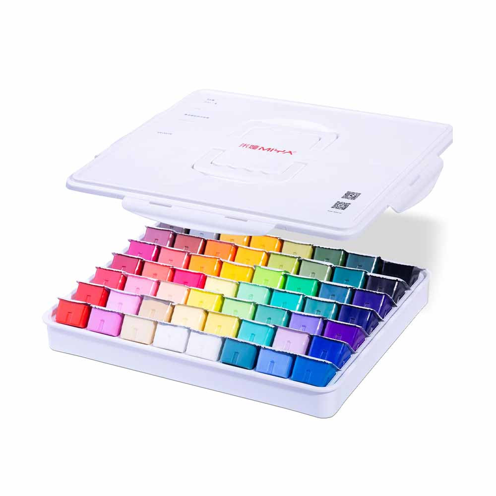 Gouache Himi 56 colores vibrantes | 30 ml | Estuche Blanco (sin pinceles)