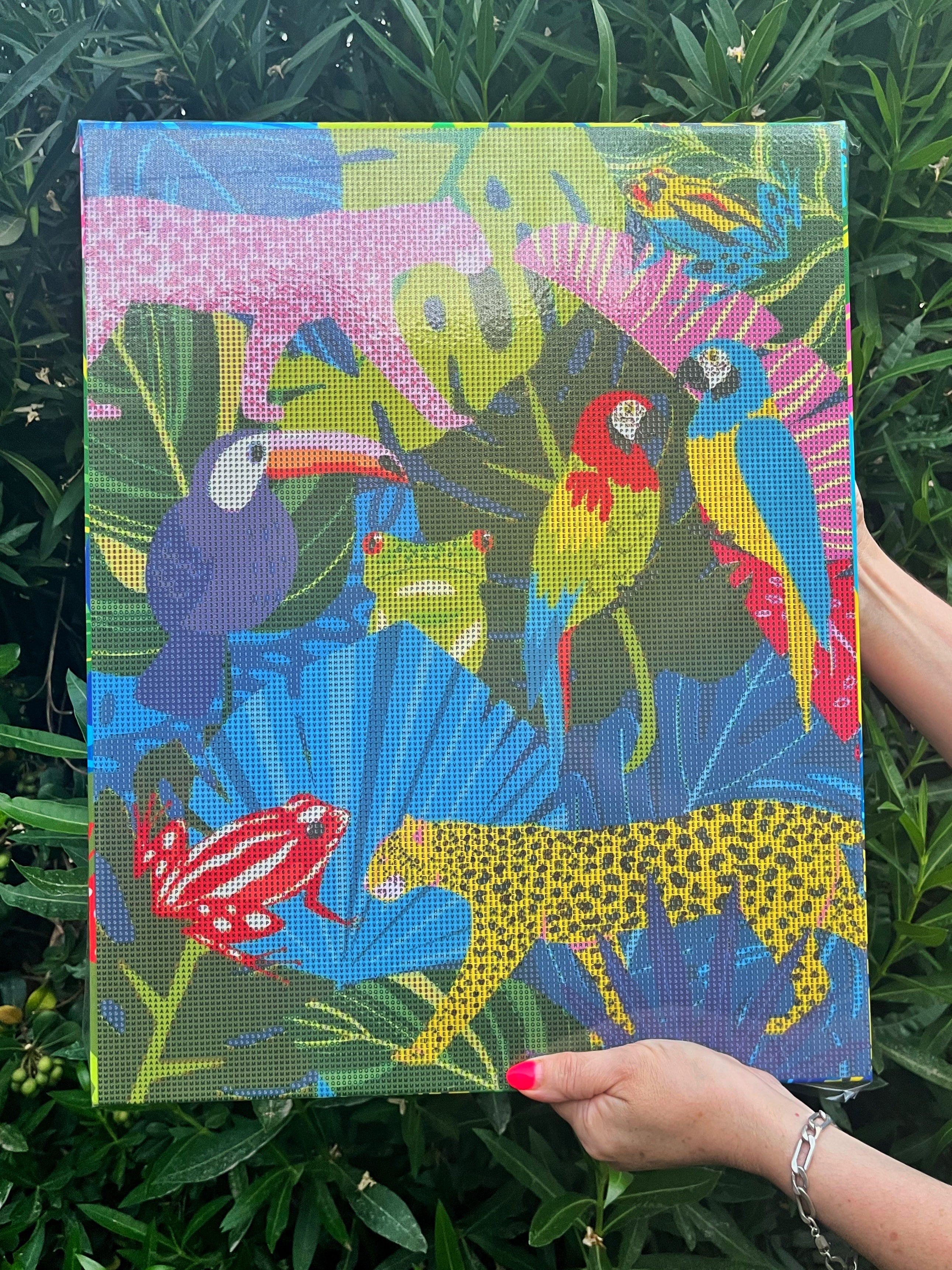 Pintura con Diamantes Jungla | 40x50 cm | Diamond Painting en Bastidor