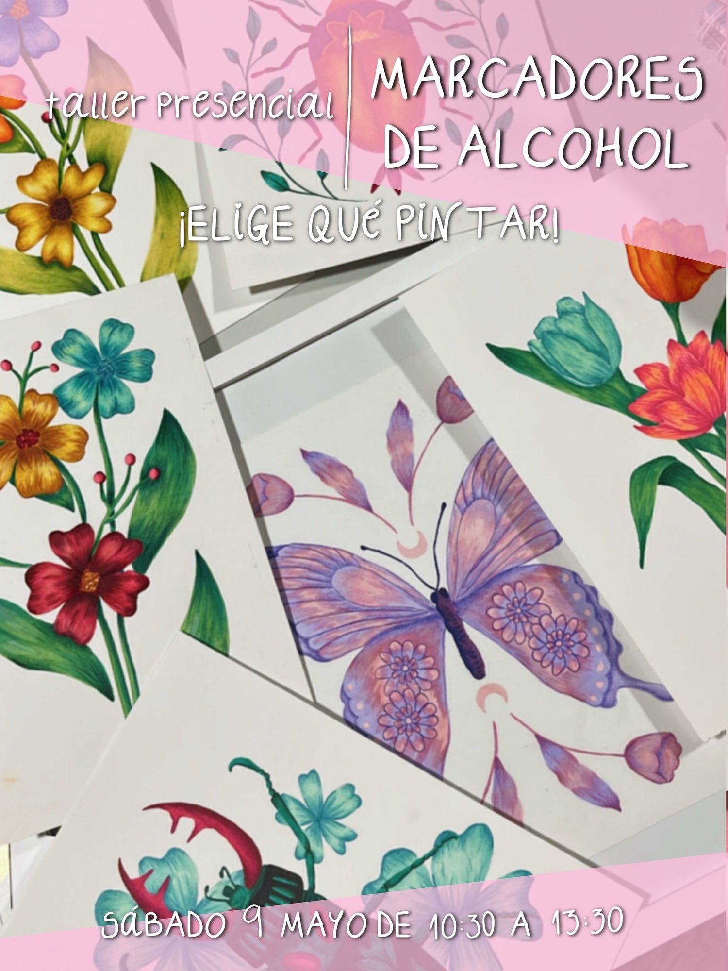 [PRESENCIAL] ELIGE LO QUE PINTAS con Marcadores de Alcohol | Workshop | Sáb 9 Mayo AM