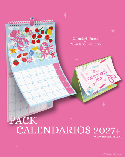 [PREVENTA] Pack Calendarios 2027 🌻 Pared + Escritorio