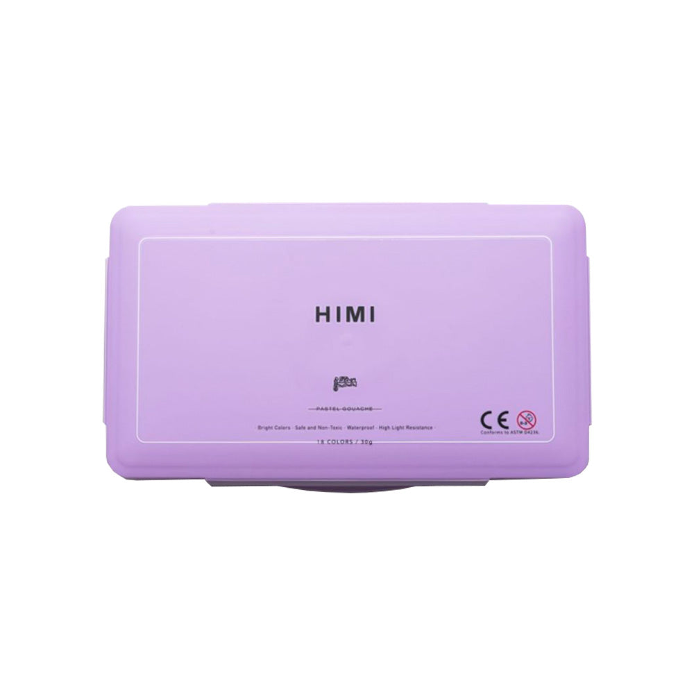 Gouache Himi 18 colores | 30 ml | Colores Pasteles Estuche Lila