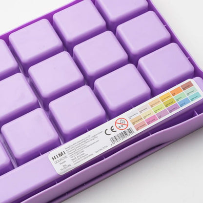 Gouache Himi 18 colores | 30 ml | Colores Pasteles Estuche Lila