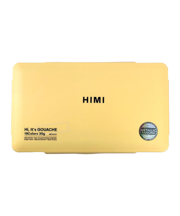Gouache Himi 18 colores | 30 ml | Colores Metálicos Estuche Amarillo