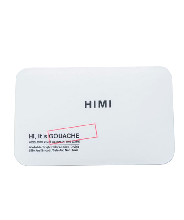 Gouache Himi 6 colores | 23 ml | Colores Brillo en la Oscuridad Mini Estuche