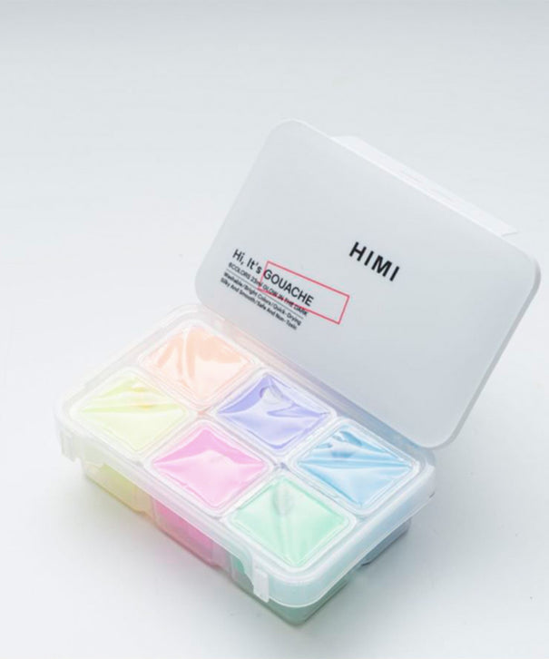 Gouache Himi 6 colores | 23 ml | Colores Brillo en la Oscuridad Mini Estuche