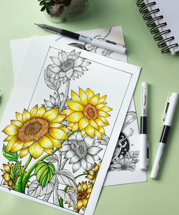 Set Tiralíneas Ohuhu Kohala 9 unidades | 1 Punta Pincel + 8 Puntas Finas