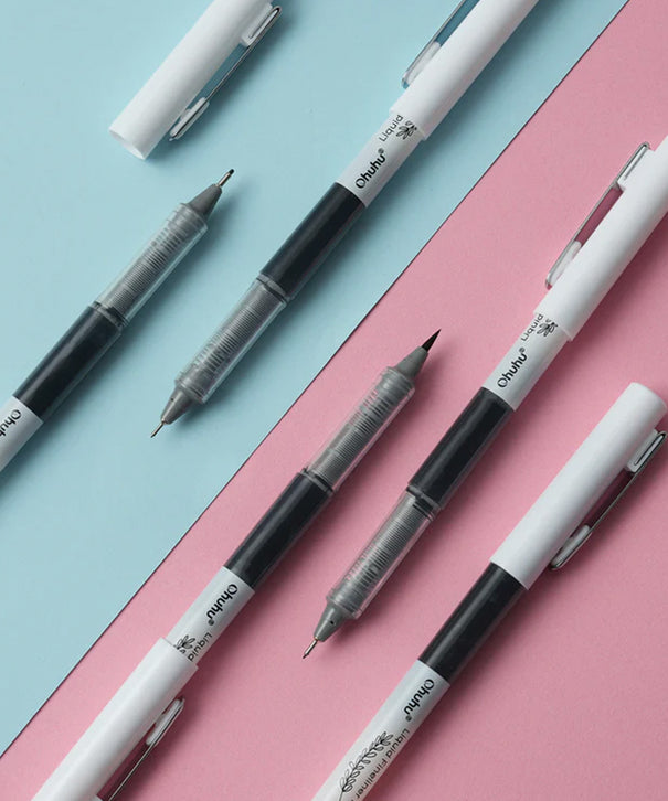 Set Tiralíneas Ohuhu Kohala 9 unidades | 1 Punta Pincel + 8 Puntas Finas