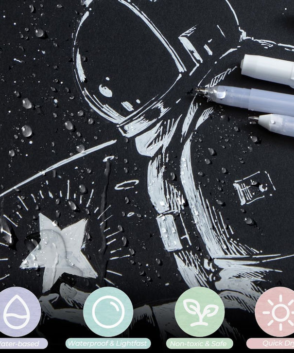 Lápiz Gel Ohuhu | Blanco, dorado o plateado