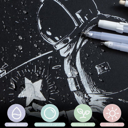 Lápiz Gel Ohuhu | Blanco, dorado o plateado