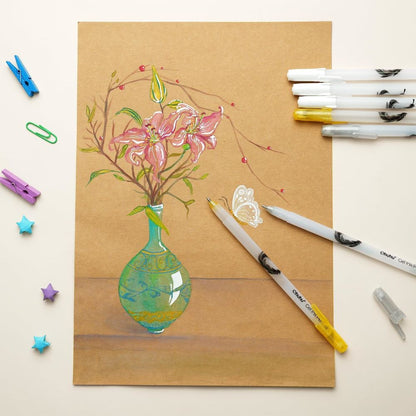 Lápiz Gel Ohuhu | Blanco, dorado o plateado