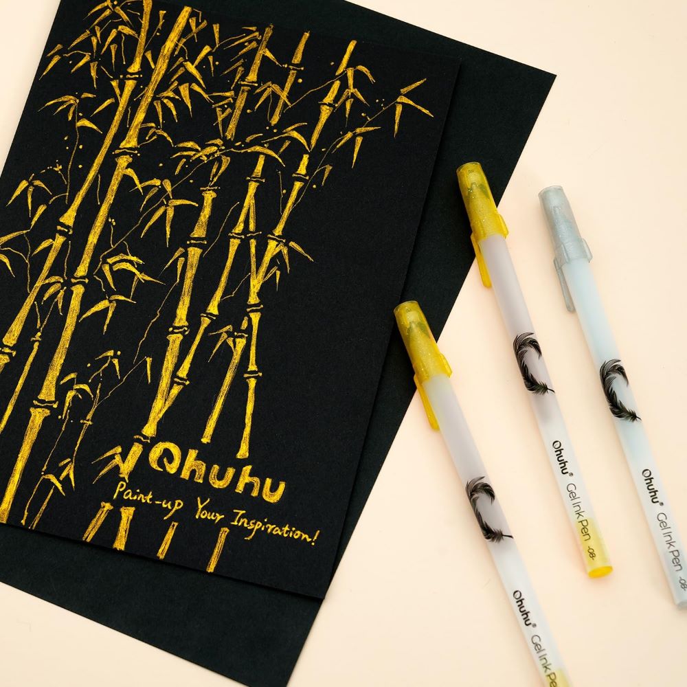 Lápiz Gel Ohuhu | Blanco, dorado o plateado