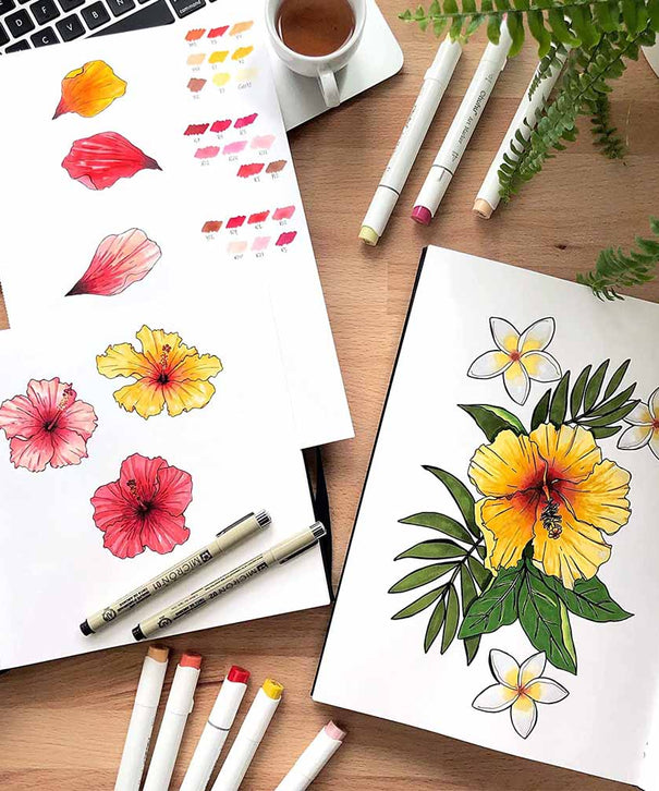 Sketchbook Ohuhu Para Marcadores de Alcohol | 21 x 29 CM, 78 hojas | 200 g/m2