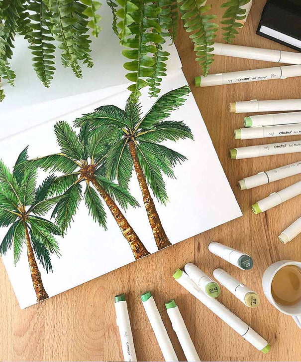 Sketchbook Ohuhu Para Marcadores de Alcohol | 21 x 29 CM, 78 hojas | 200 g/m2