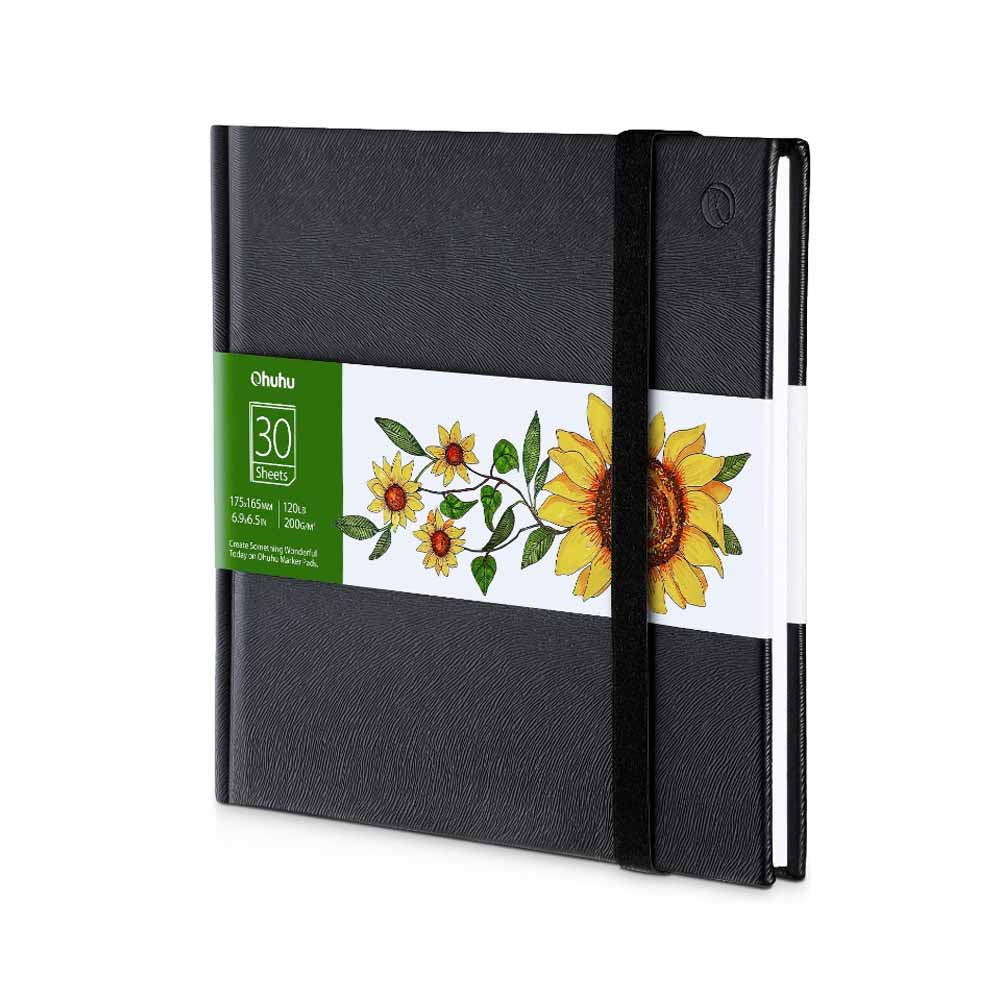 Sketchbook Ohuhu Para Marcadores de Alcohol | 17,5 x 16,5 CM, 30 hojas | 200 g/m2