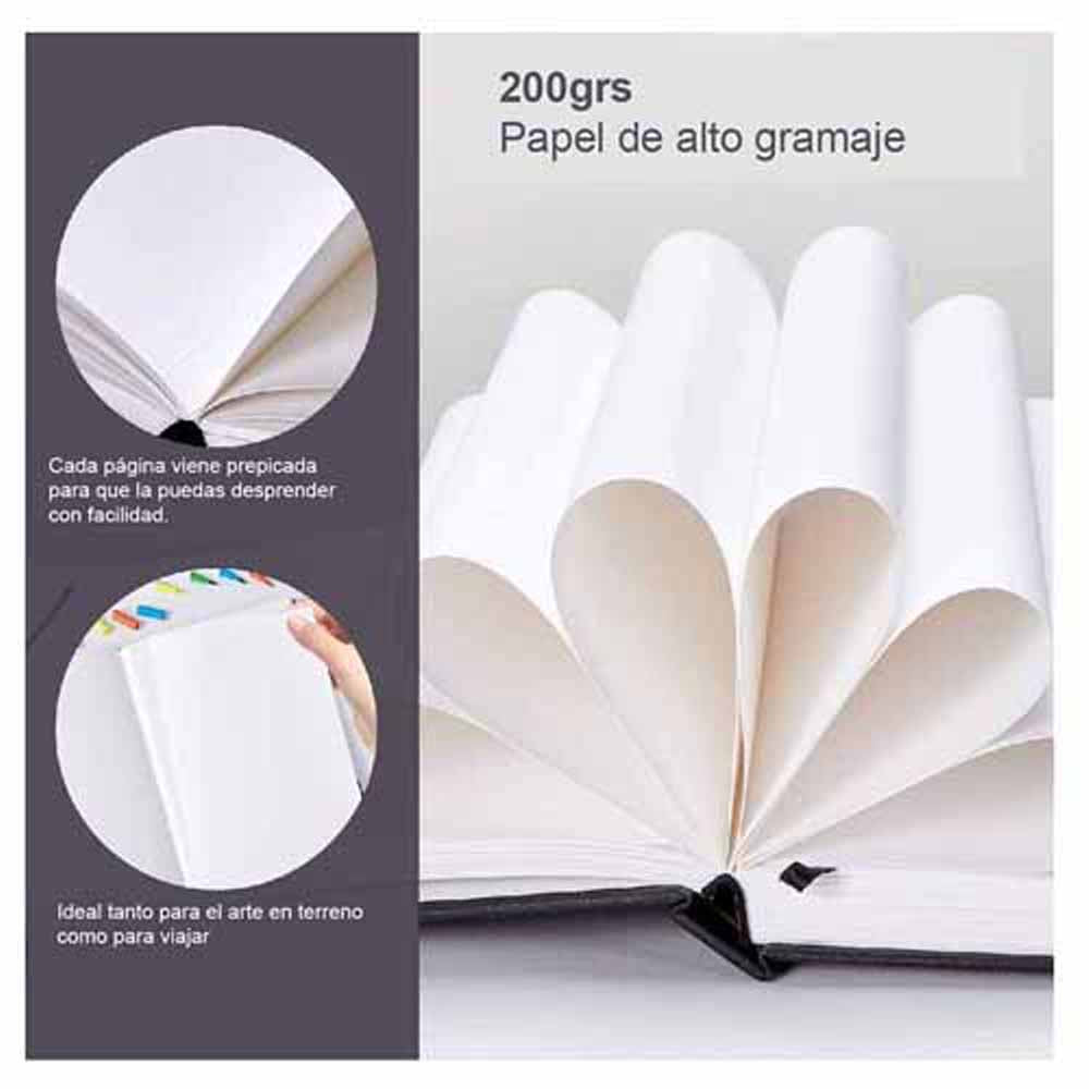 Sketchbook Ohuhu Para Marcadores de Alcohol | 17,5 x 16,5 CM, 30 hojas | 200 g/m2