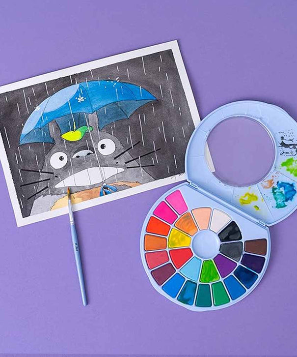 Set Acuarela Himi 24 colores + pincel (azul)