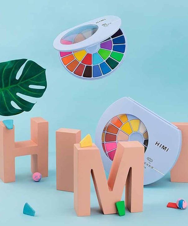 Set Acuarela Himi 24 colores + pincel (azul)