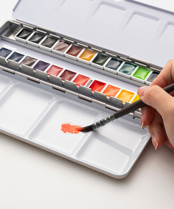 Set Acuarelas 24 colores 2ml Himi | Incluye pincel