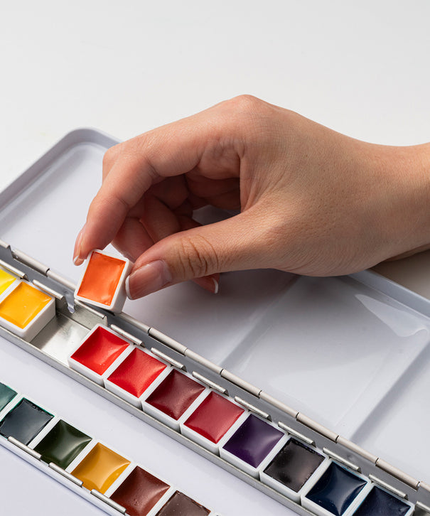 Set Acuarelas 24 colores 2ml Himi | Incluye pincel