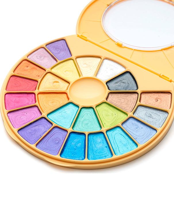 Set Acuarela Metalizados Himi 24 colores + pincel | Semi Húmedo