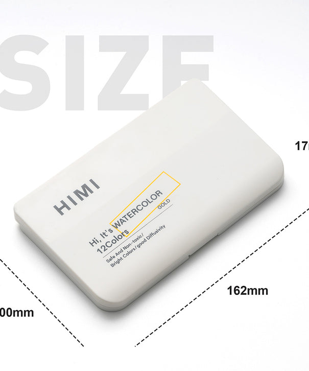 Set Acuarela Metalizada Himi 12 colores + pincel | Gold/Oro