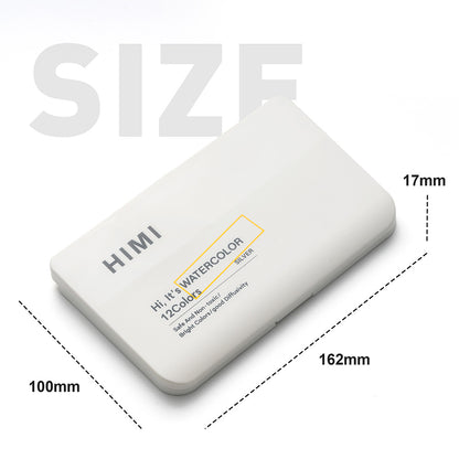 Set Acuarela Metalizada Himi 12 colores + pincel | Silver/Plata