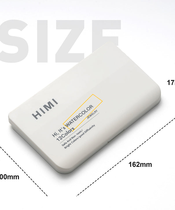 Set Acuarela Metalizada Himi 12 colores + pincel | Pearl/Perlado