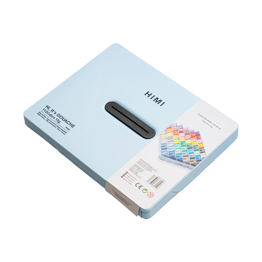 Gouache Himi 112 colores variados | 12 ml | Estuche Celeste (sin pinceles)