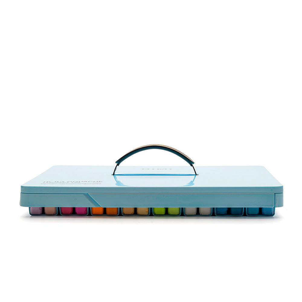 Gouache Himi 112 colores variados | 12 ml | Estuche Celeste (sin pinceles)