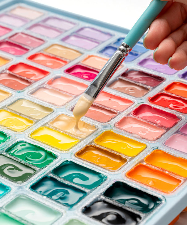 Gouache Himi 112 colores variados | 12 ml | Estuche Celeste (sin pinceles)