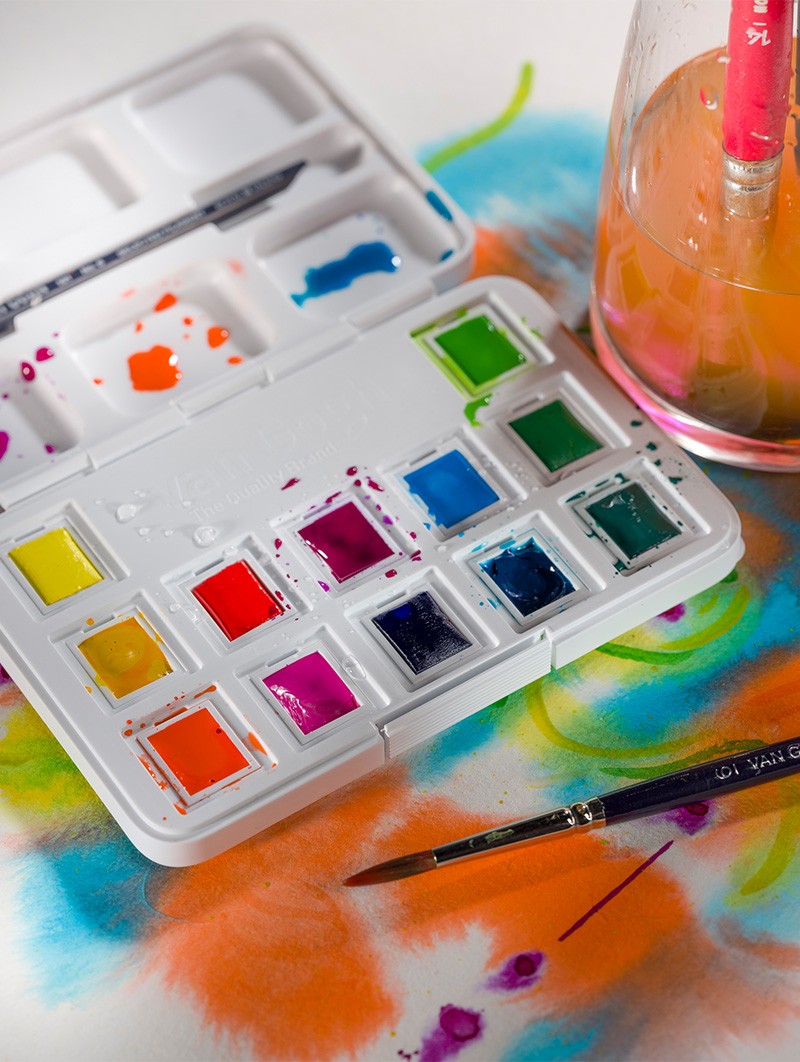 Set Acuarelas 12 colores | Van Gogh Pocket Box | Colores Vibrantes