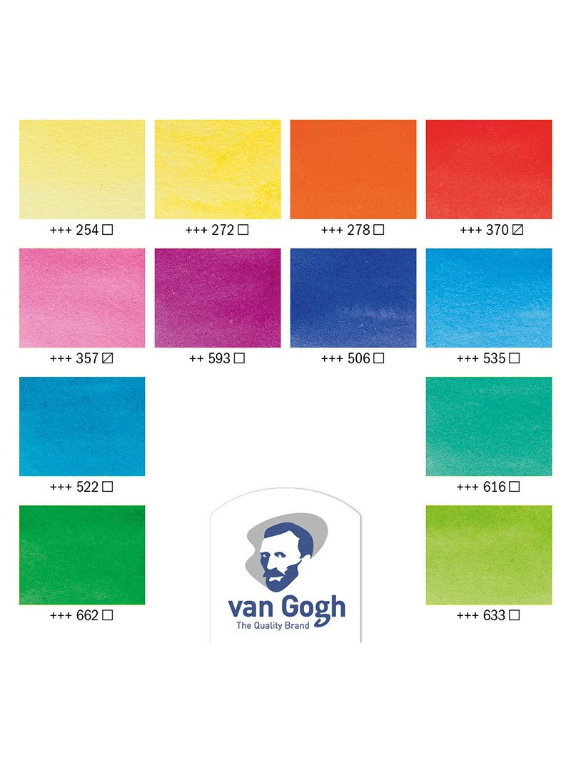Set Acuarelas 12 colores | Van Gogh Pocket Box | Colores Vibrantes