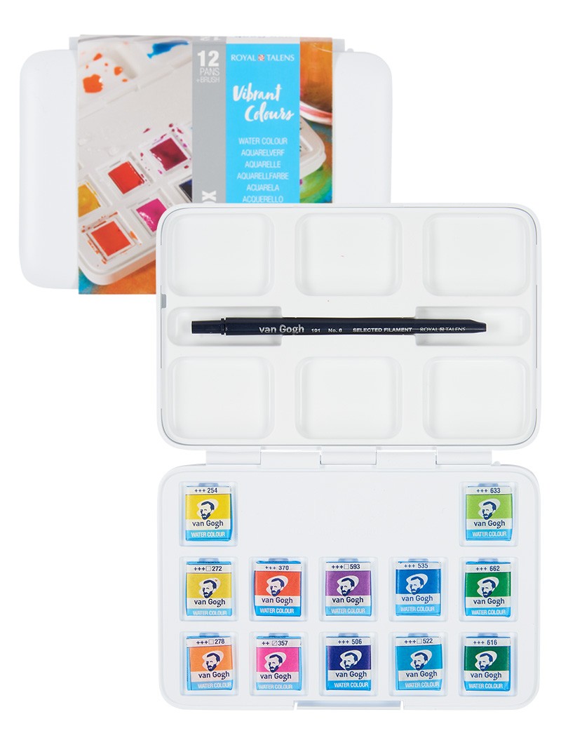 Set Acuarelas 12 colores | Van Gogh Pocket Box | Colores Vibrantes