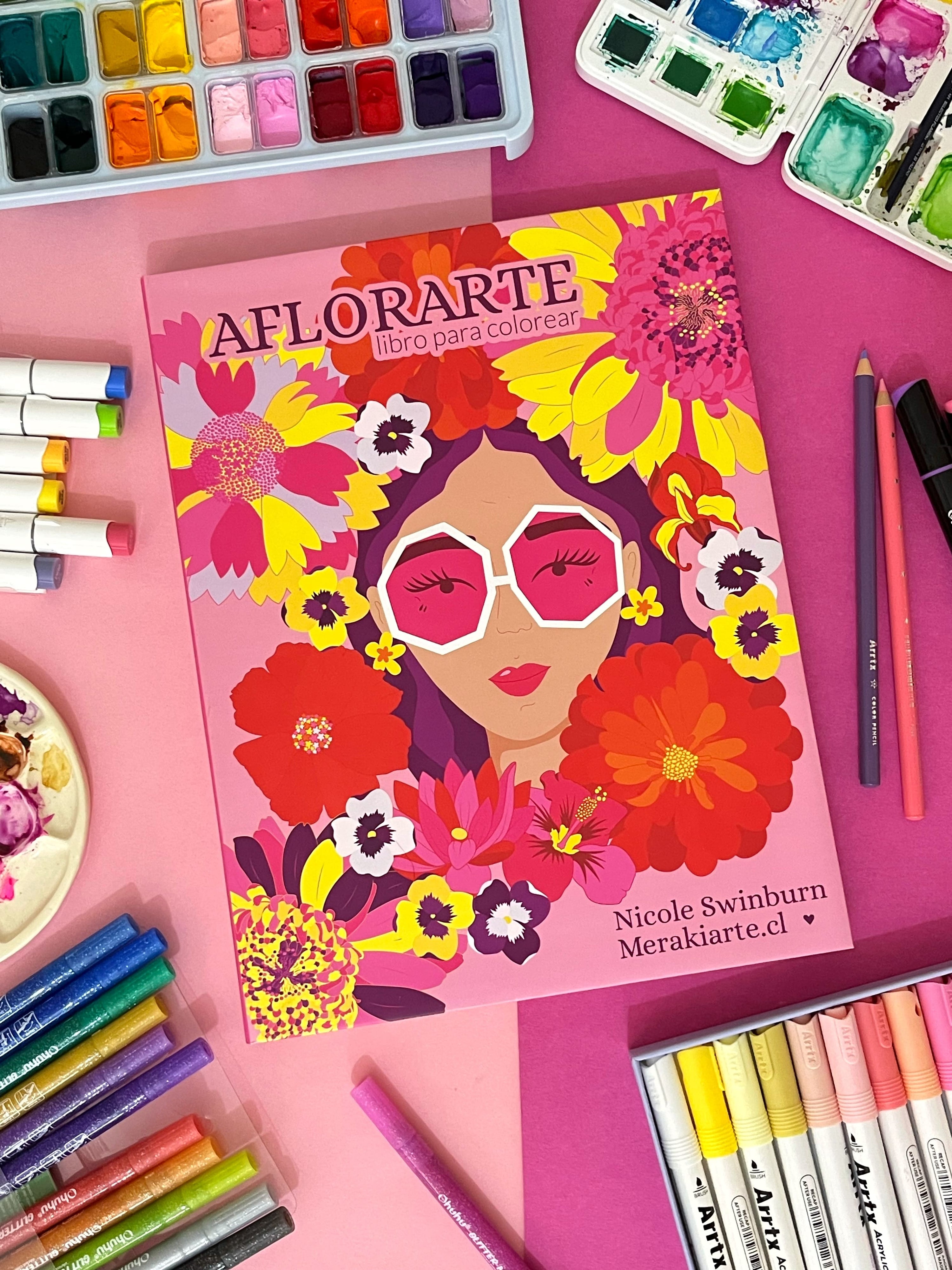 Colección Completa Libros para colorear 🌟 Aflorarte + Cocorita La Ranita + Pixie