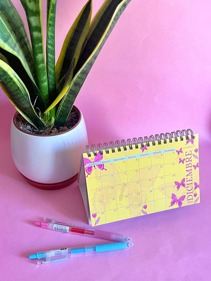 Calendario de Escritorio Ilustrado Meraki 2026 - Vivir Bonito 🌸