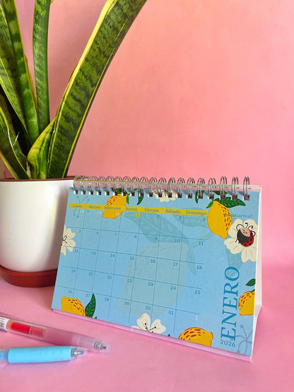 Calendario de Escritorio Ilustrado Meraki 2026 - Vivir Bonito 🌸