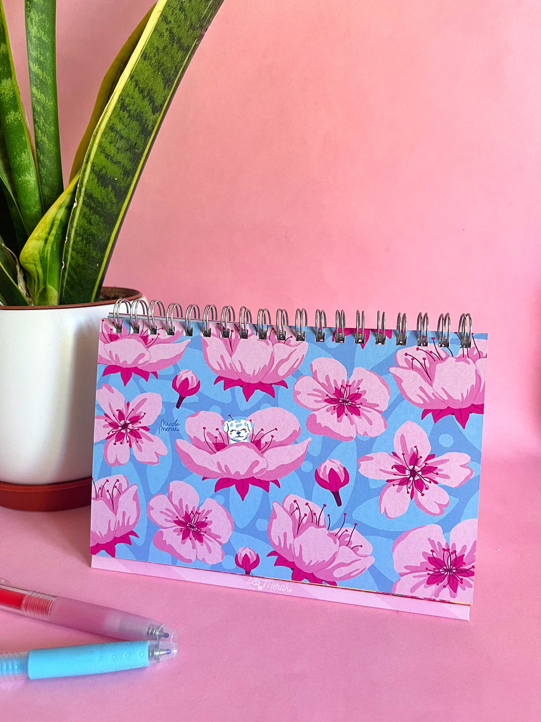 Calendario de Escritorio Ilustrado Meraki 2026 - Vivir Bonito 🌸