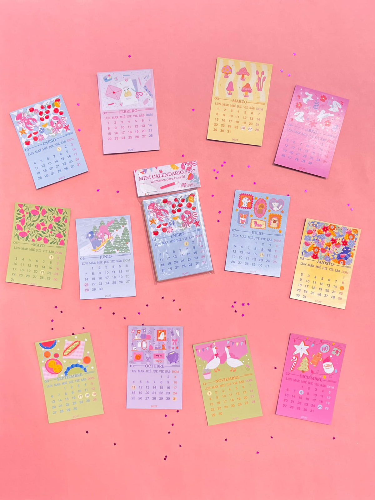 Calendario de Imán Ilustrado Meraki 2027 🌸