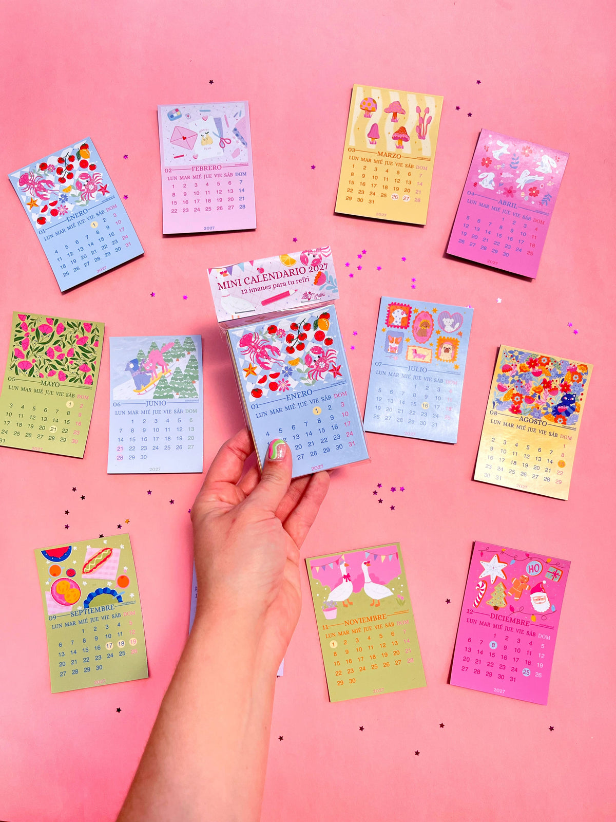 Calendario de Imán Ilustrado Meraki 2027 🌸