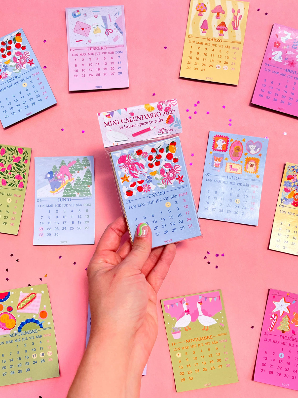 Calendario de Imán Ilustrado Meraki 2027 🌸