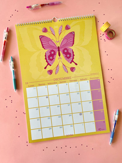 Calendario Ilustrado Meraki 2026 - Vivir Bonito 🌸