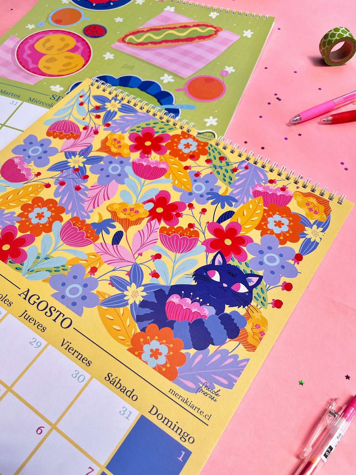 Calendario de Pared Ilustrado Meraki 2027 🌸