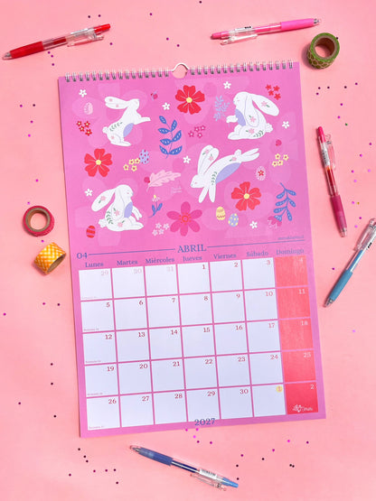 Calendario de Pared Ilustrado Meraki 2027 🌸