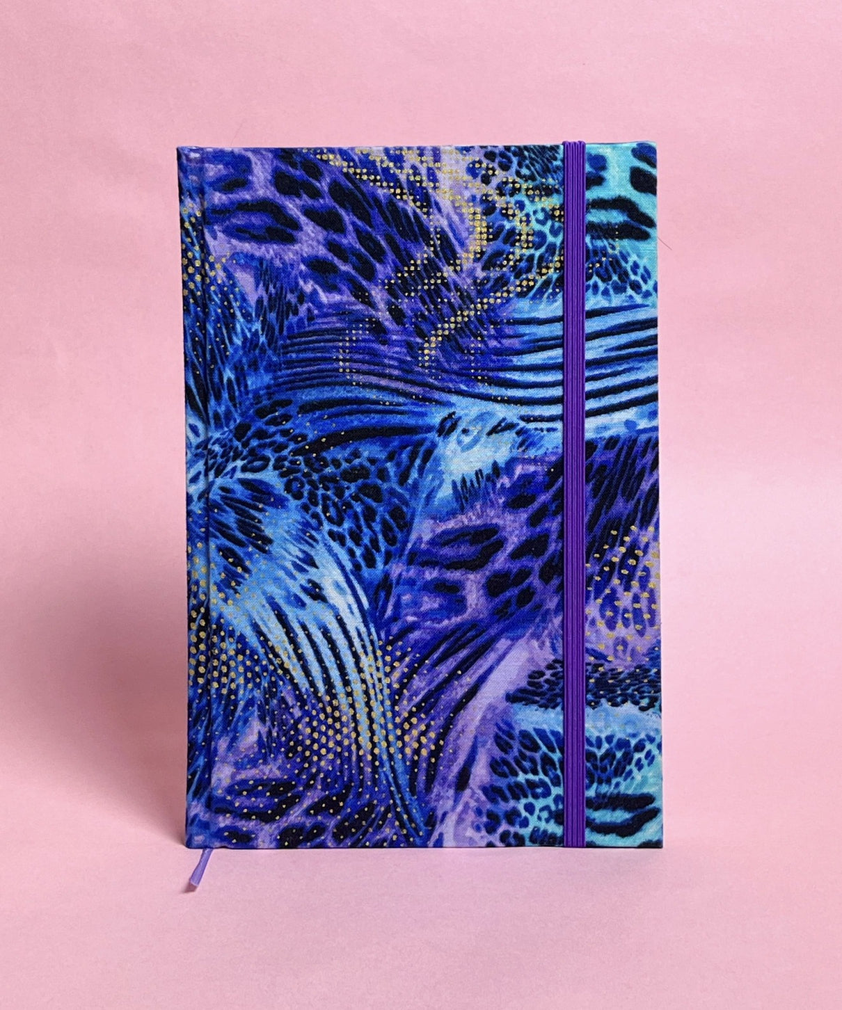 Libreta Clásica | Hojas con puntos | Animal Print Azul Lila