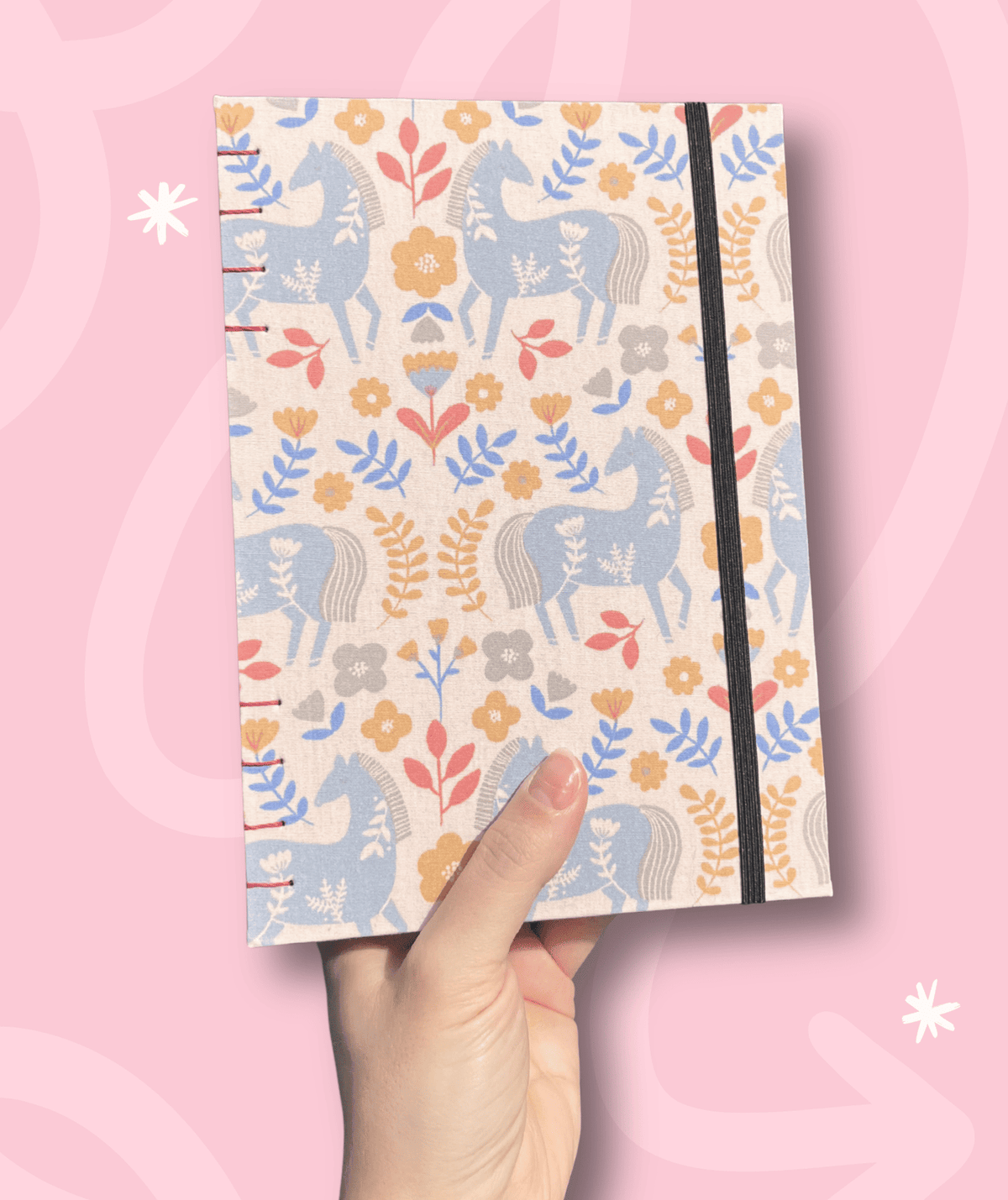 Sketchbook Acuarela Tamaño A5 Vertical | Caballos Folk Art